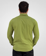 Camisa Social Verde Oliva Tecnológica Impermeável-Paladho's