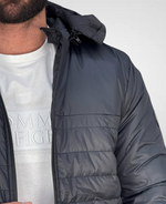 Jaqueta Puffer Preto Com Touca Masculina - Rock & Soda
