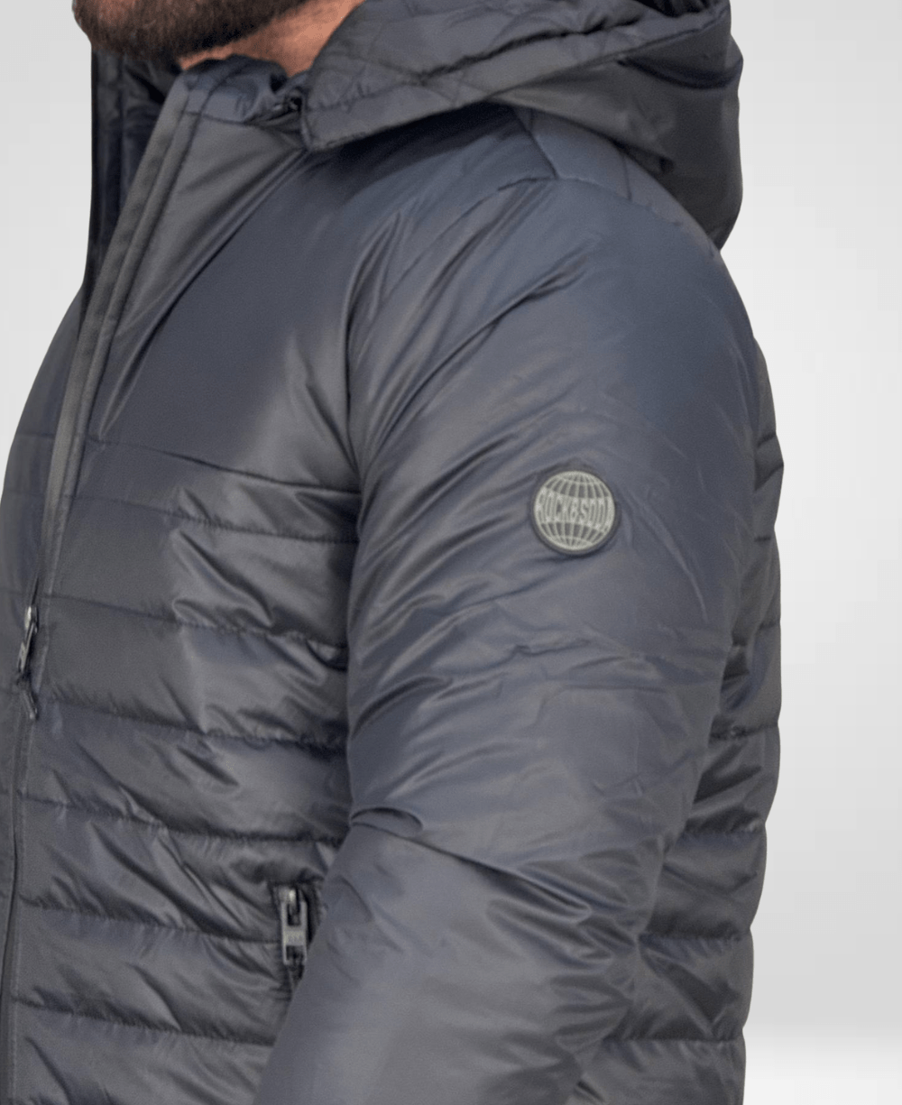 Jaqueta Puffer Preto Com Touca Masculina - Rock & Soda