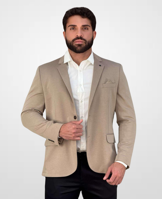 Blazer Caqui Básico Acetinado Slim - Guilherme Soul