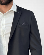 Blazer Preto Básico Acetinado Slim - Guilherme Soul
