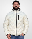 Jaqueta Puffer Branco Com Touca Masculina - Rock & Soda
