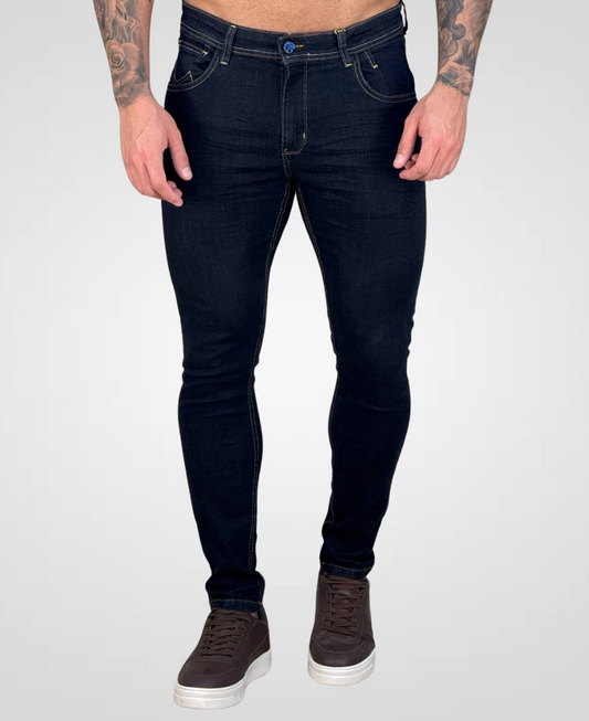 Calça Jeans Azul Escuro Masculina Super Skinny - City Denim