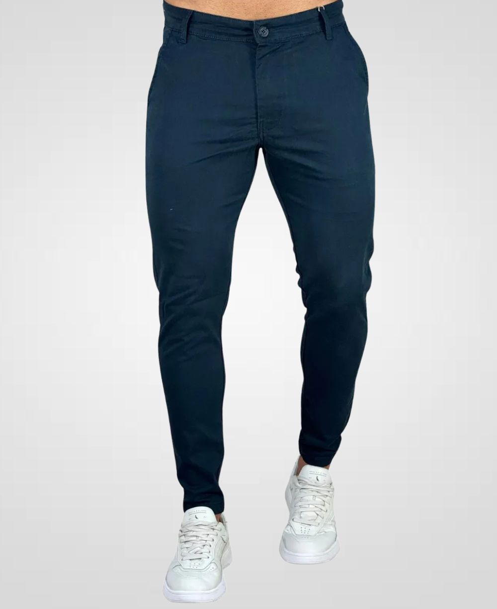 Calça Alfaiataria Azul Escura Masculina Skinny - Jay Jones