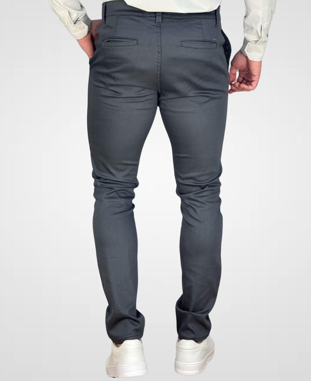 Calça Alfaiataria Cinza Masculina Skinny - DLZ