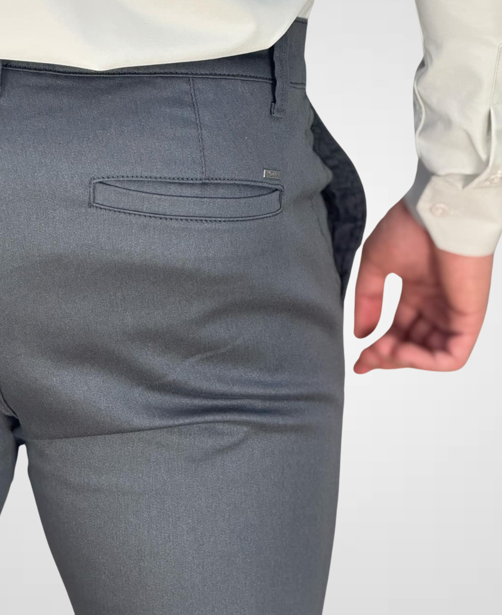 Calça Alfaiataria Cinza Masculina Skinny - DLZ