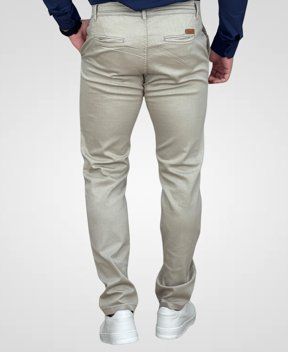 Calça Alfaiataria Caqui Masculina Slim - Paladho´s