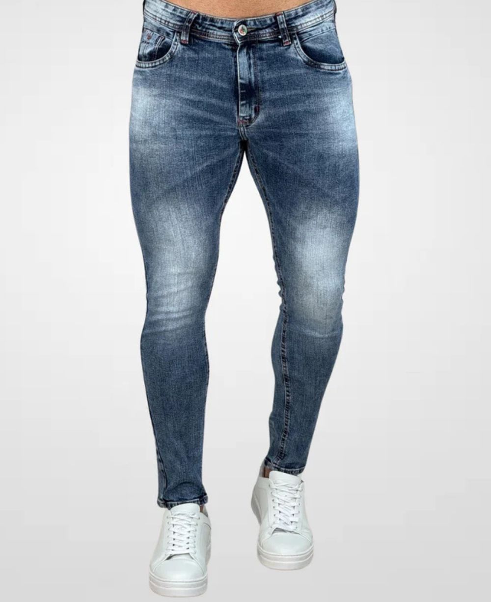 Calça Jeans Estonado Masculina Super Skinny - City Denim