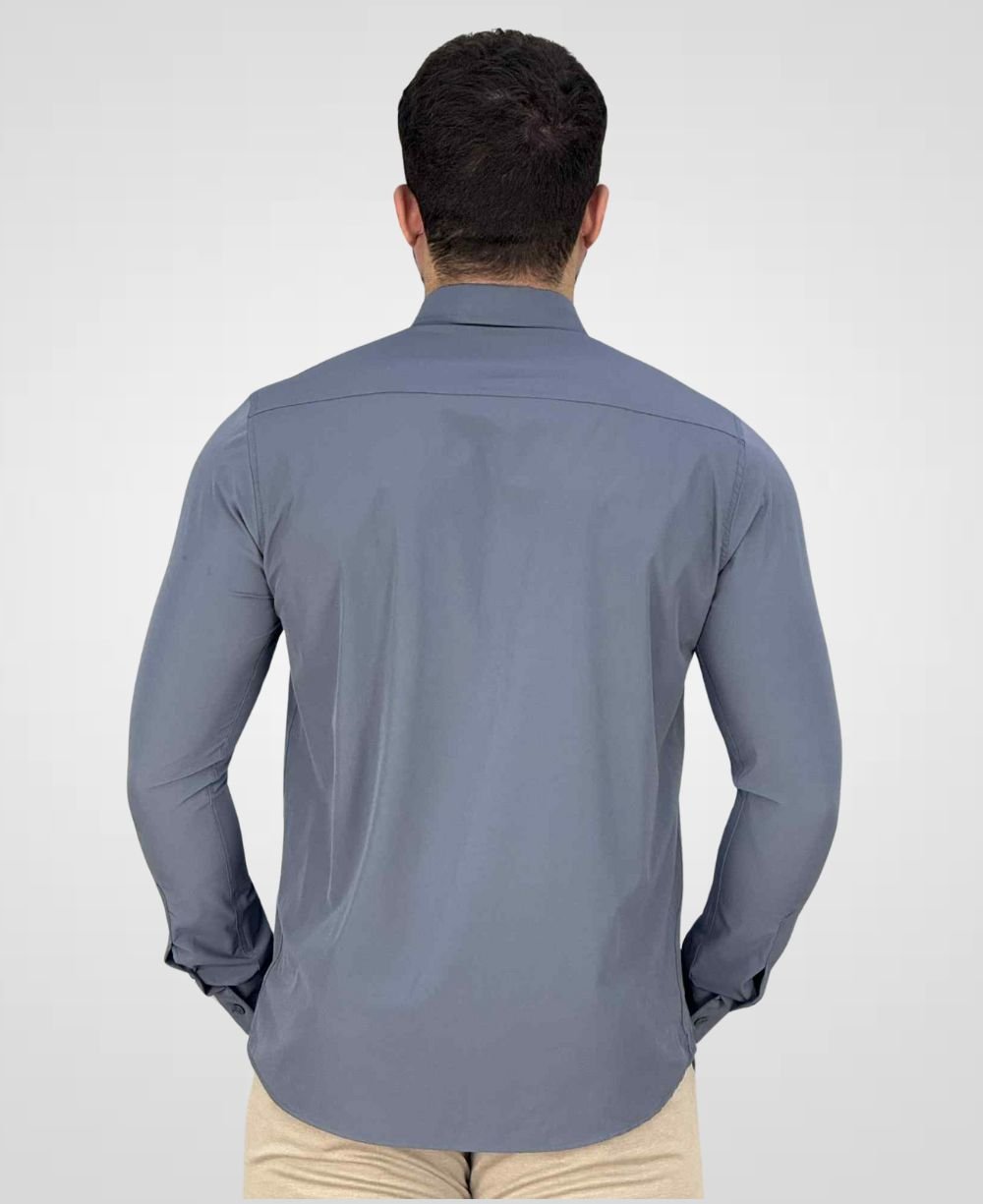 Camisa Social Cinza Tecnológica Impermeável-Paladho's
