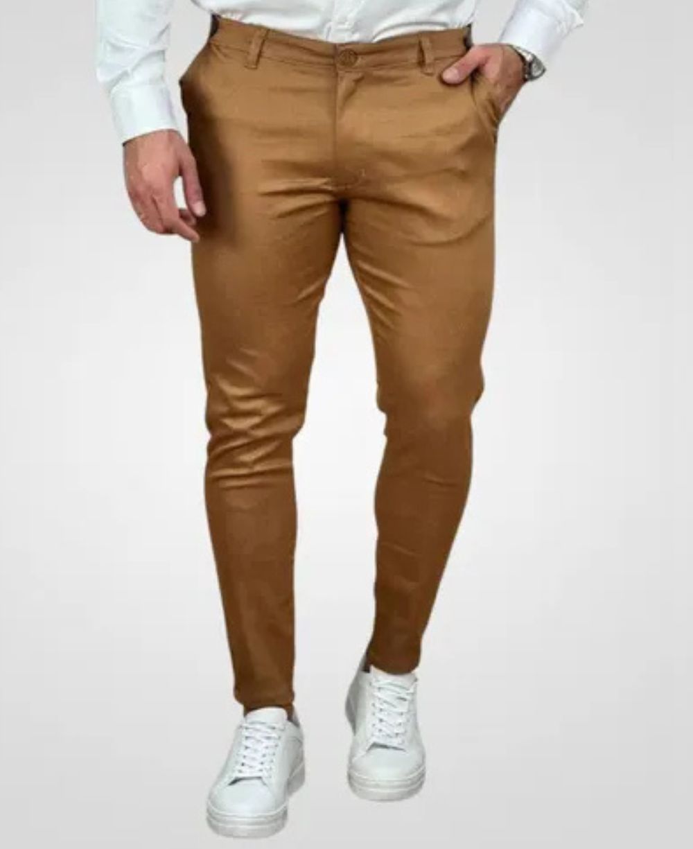 Calça Alfaiataria Caramelo Masculina Regulagem - Per Pochi