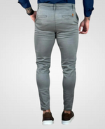 Calça Alfaiataria Cinza Claro Masculina Skinny - Truehero