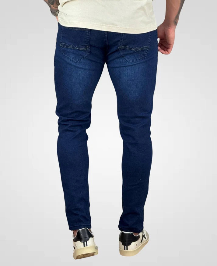 Kit 2 Calças Jeans Estonado e Rasgado  Masculino Skinny - Rota 77