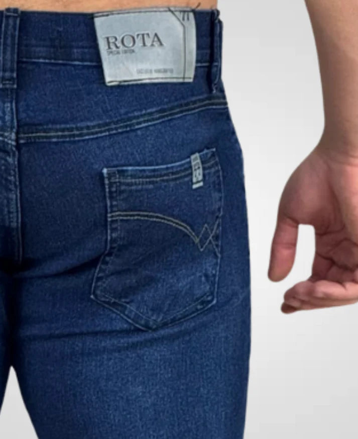 Kit 2 Calças Jeans Estonado e Rasgado  Masculino Skinny - Rota 77