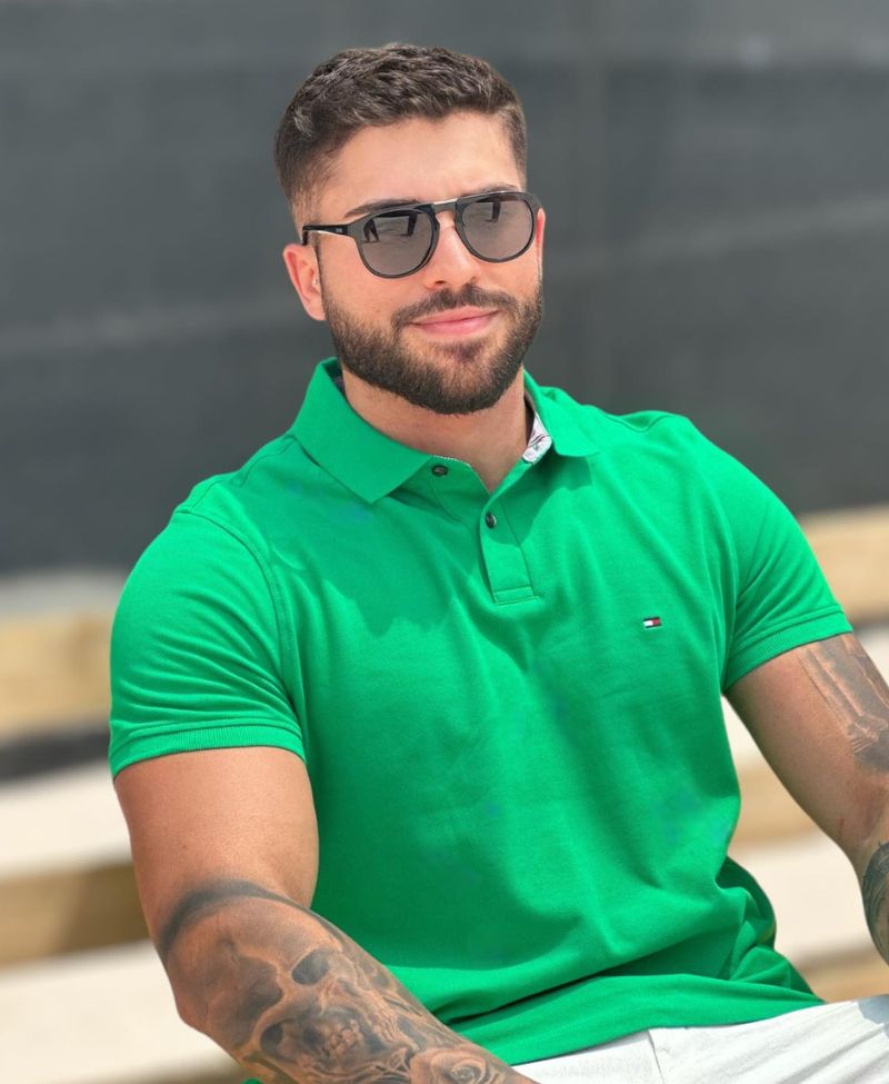 Camiseta Polo Verde Masculina - Tommy Hilfiger