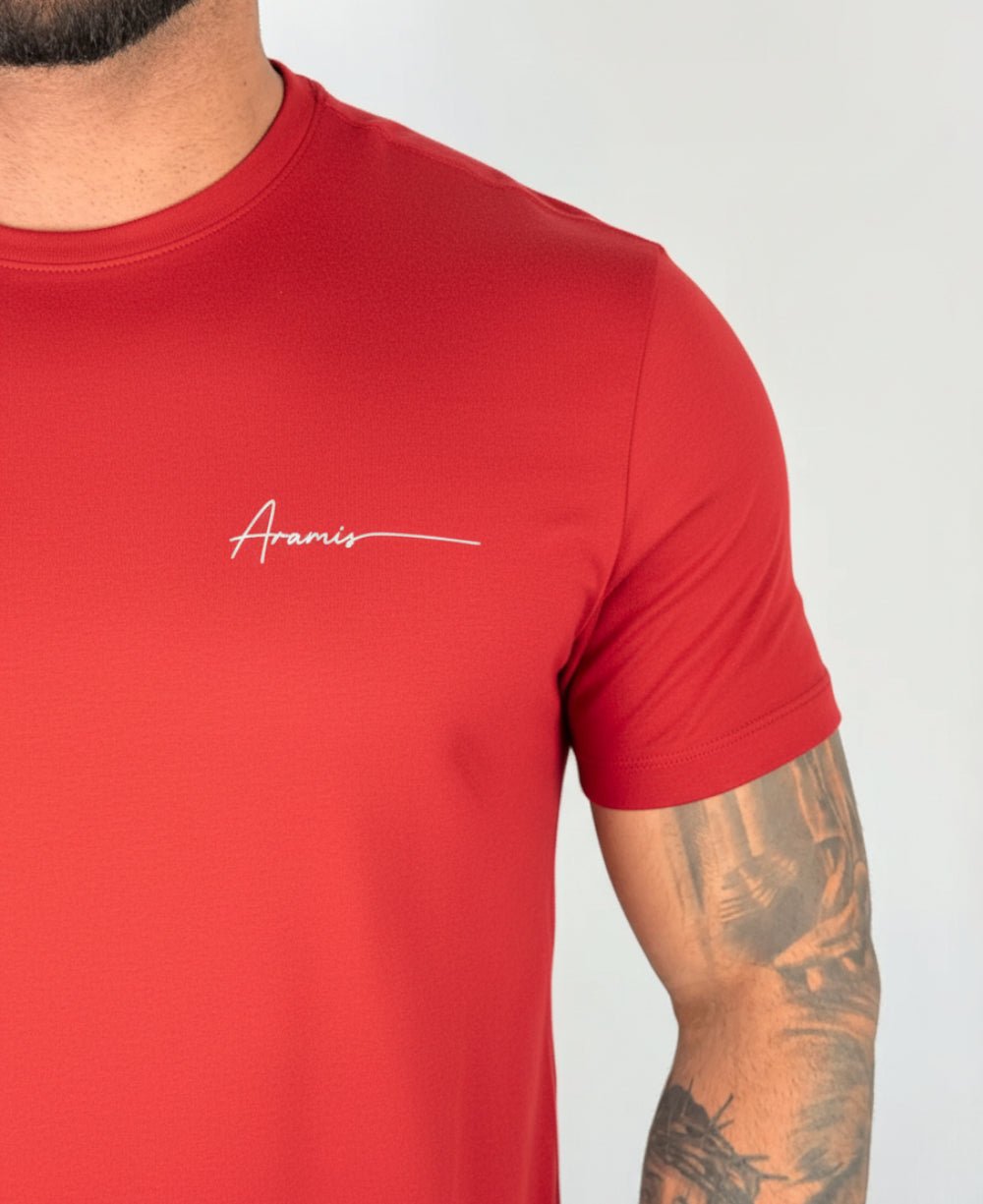 Camiseta Masculina Vermelho Malha Regular - Aramis