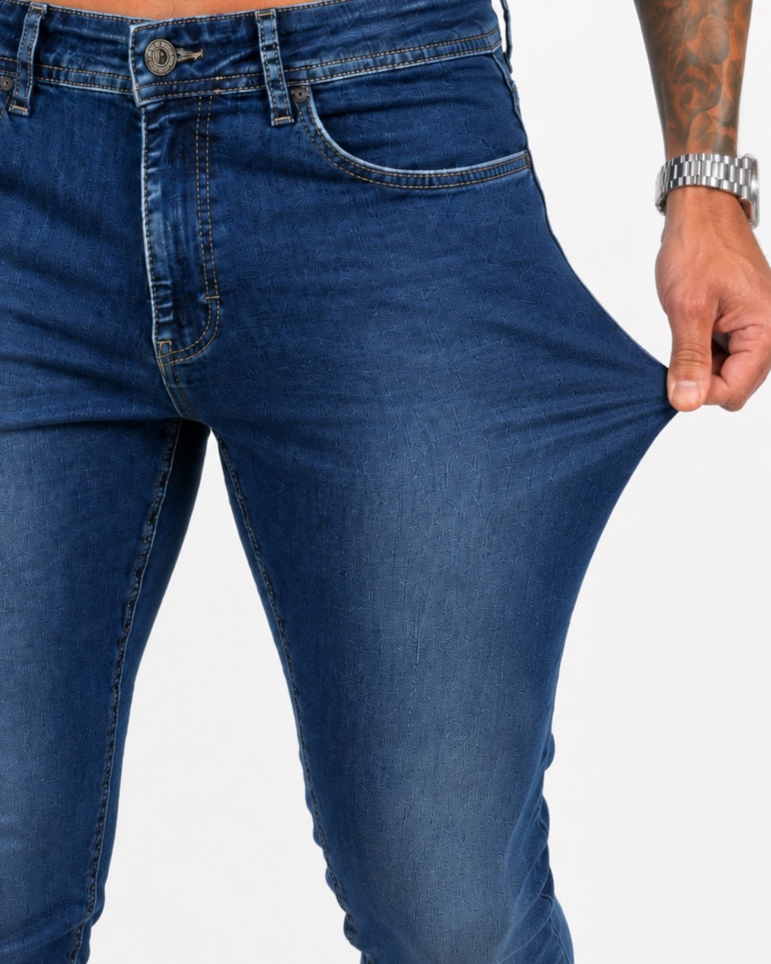 Calça Jeans Azul Medio Masculino Skinny - Visual Jeans