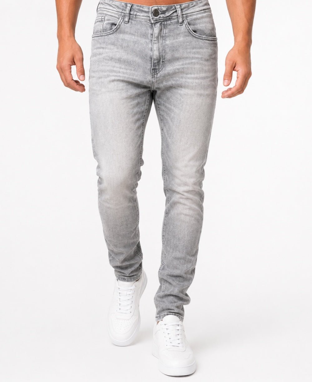 Calça Jeans Cinza Mescla Masculina Skinny - Visual Jeans