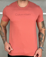 Camiseta T- Shirt Ferrugem Masculina Com Logo Da Marca - Calvin Klein